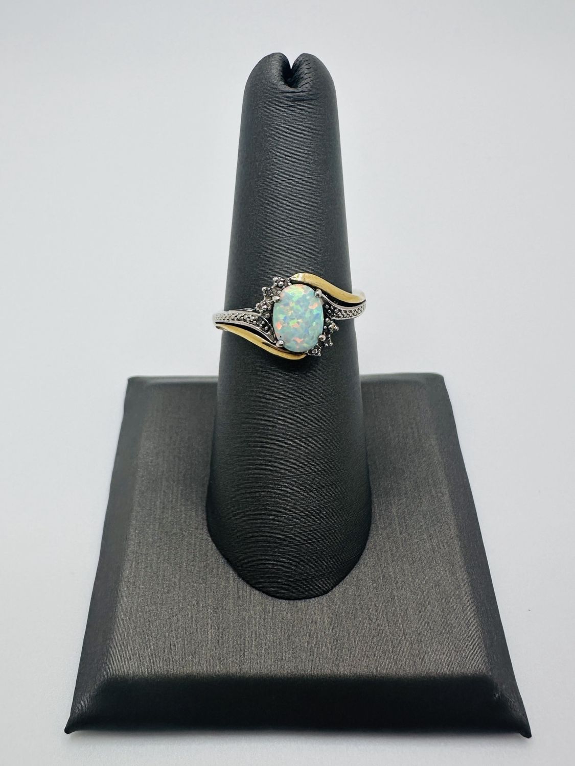 Sterling Silver Previously Loved Opal Ring- Size 7