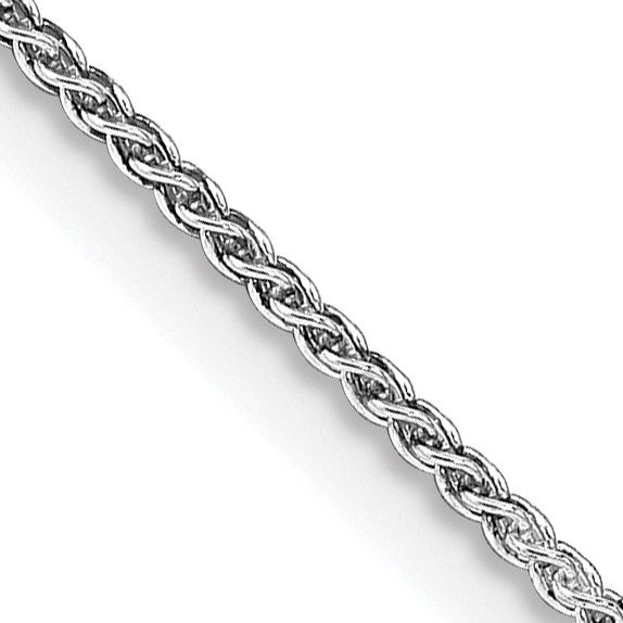 Sterling Silver Rhodium-plated 1.25mm Round Spiga Chain 20"