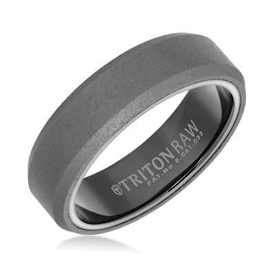 Triton Raw Sandblasted Finish Black Inside Ring