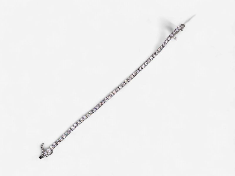Sterling Silver 8in CZ Tennis Bracelet