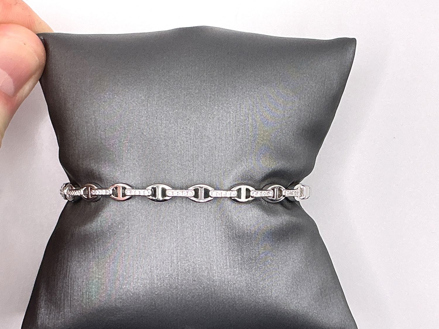 Sterling Silver CZ Fashion Bangle