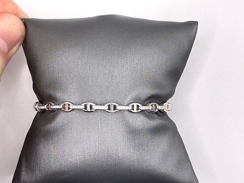 Sterling Silver CZ Fashion Bangle