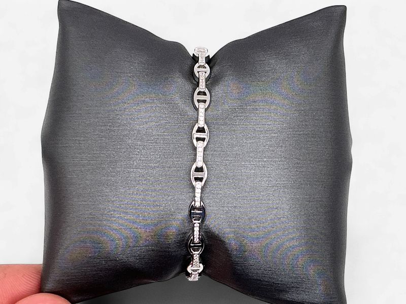 Sterling Silver CZ Fashion Bangle