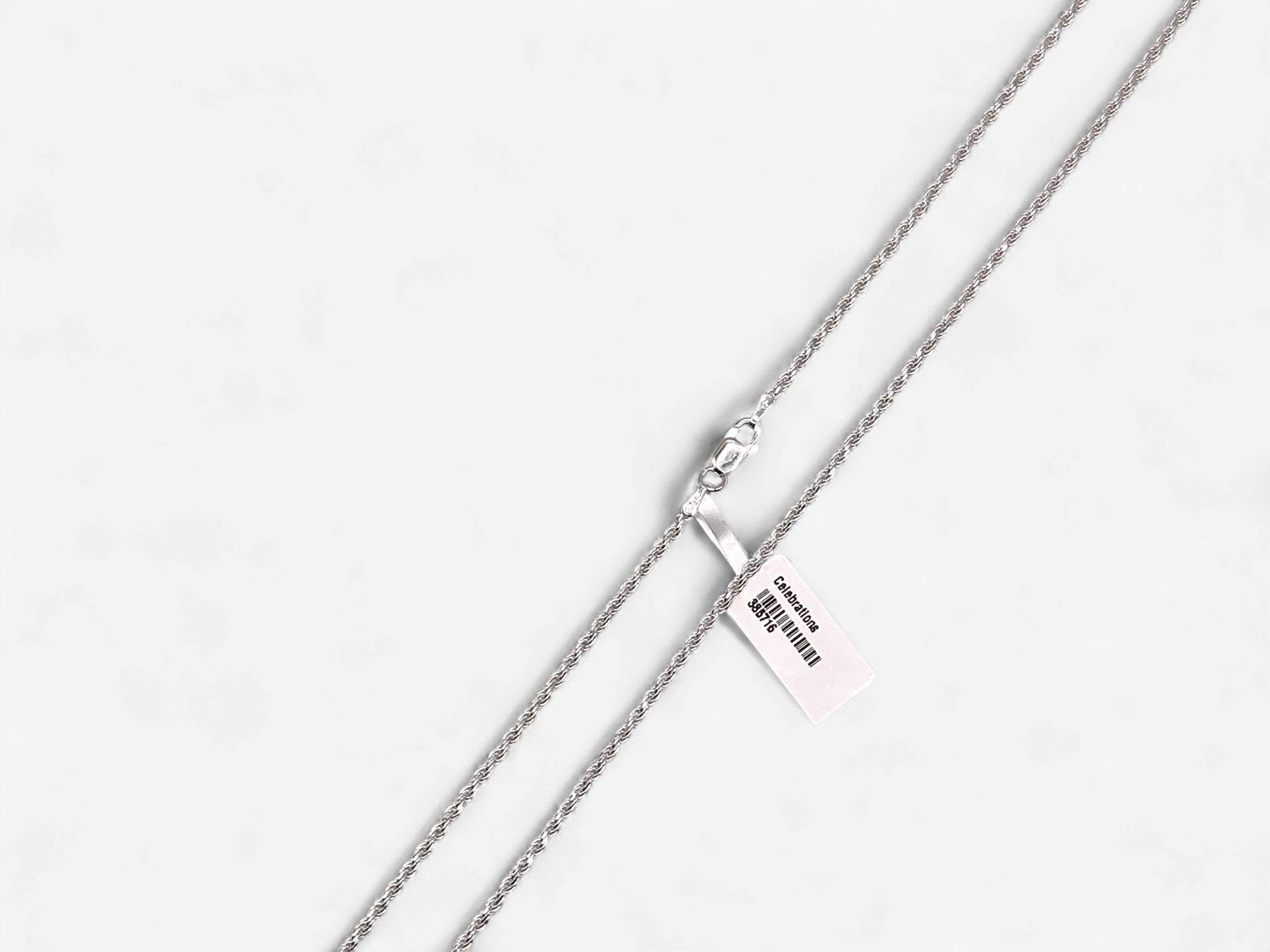Sterling Silver 24in 1.6mm Rope Chain