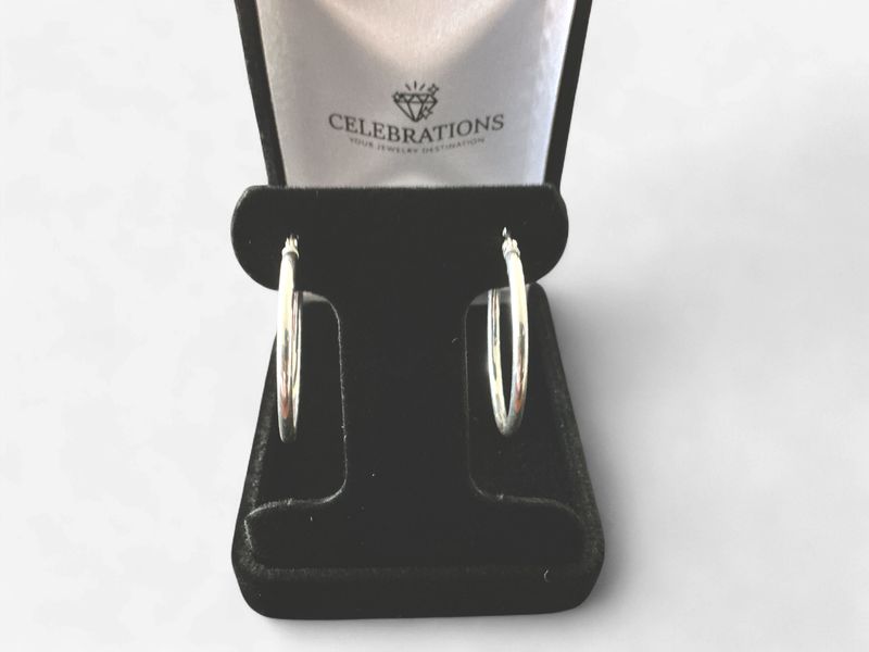 Sterling Silver 30mm Hoops