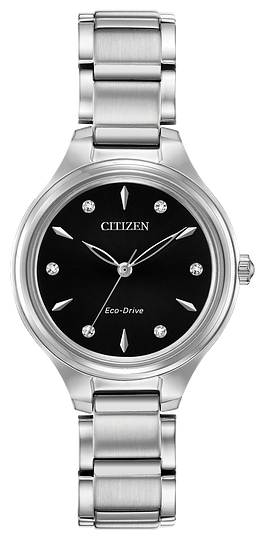 Ladies Corso ECO WR Stainless Steel Bracelet Black Face