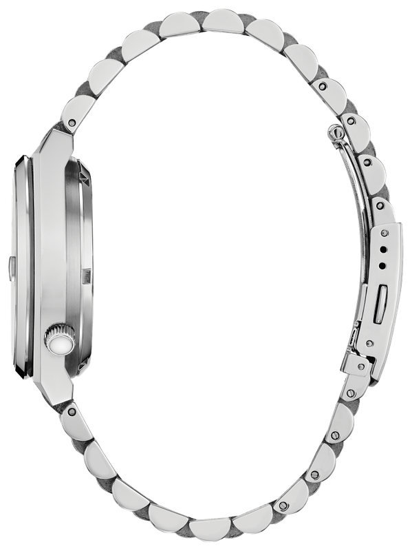 TSUYOSA 37mm Automatic Water Resistant 50 Stainless Steel Bracelet Pink Face