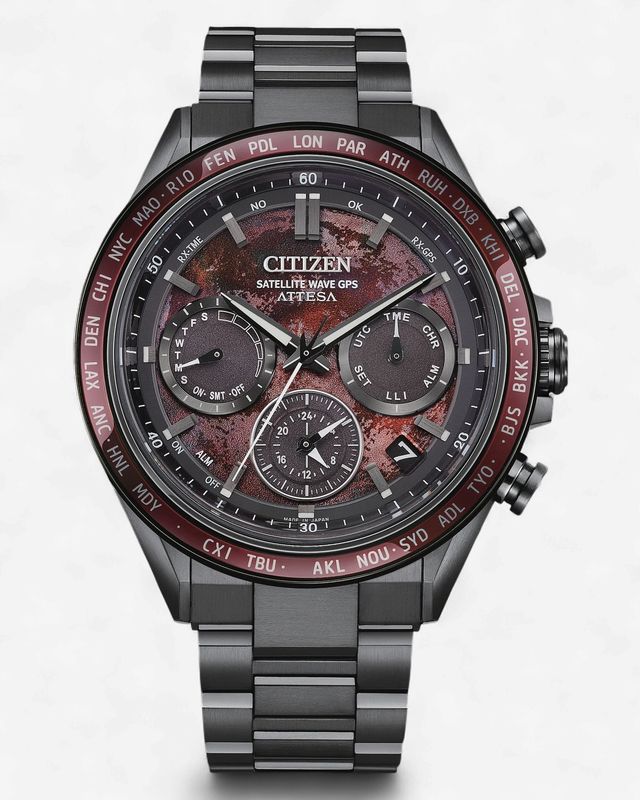 ATTESA Shades of Red Super Titanium Atomic Timekeeping Citizen Watch