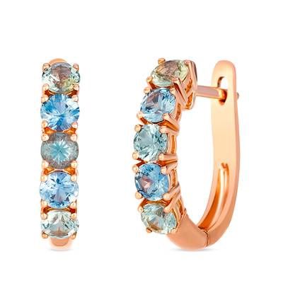 Le Vian® Earrings featuring 1 1/5 cts. Montana Sapphire Ombré™, set in 14K Strawberry Gold®