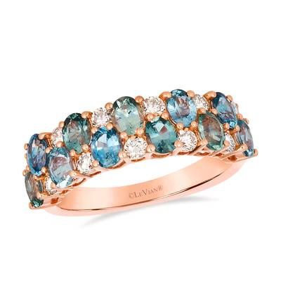 Le Vian® Ring featuring 2 cts. Montana Sapphire Ombré™, 3/8 cts. Nude diamonds™set in 14K Strawberry Gold®