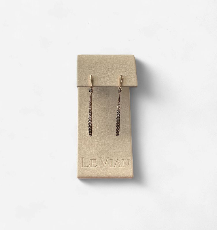 :	Le Vian Ombre® Earrings featuring Chocolate Ombré® Diamonds set in 14K Rose Gold™
