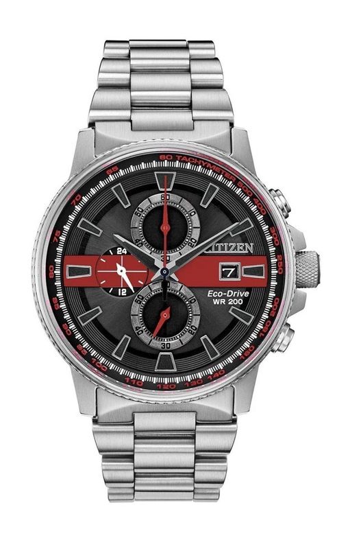 Citizen Thin Red Line Eco Drive Watch