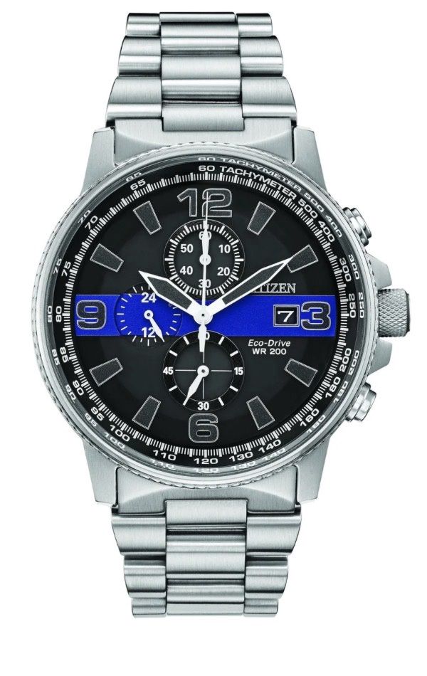 Citizen Thin Blue Line Eco Drive Men’s Watch