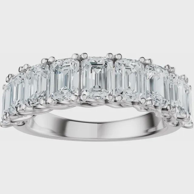 14K White Gold 3 3/4 CTW Lab-Grown Diamond Anniversary Band