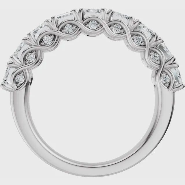 14K White Gold 3 3/4 CTW Lab-Grown Diamond Anniversary Band