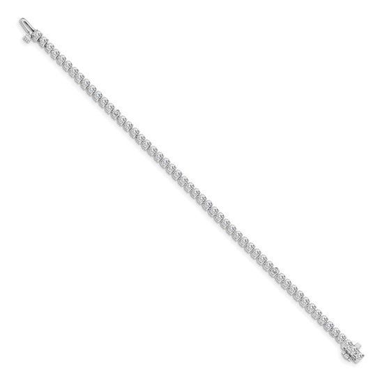 14k White Gold 4 1/3 carat Lab Grown Diamond Tennis Bracelet
