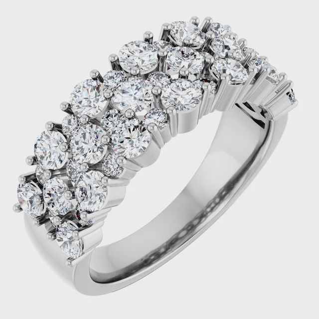 14K White Gold 2 CTW Lab-Grown Diamond Anniversary Band