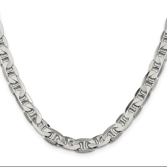 Sterling Silver Flat Anchor Chain 22 inches