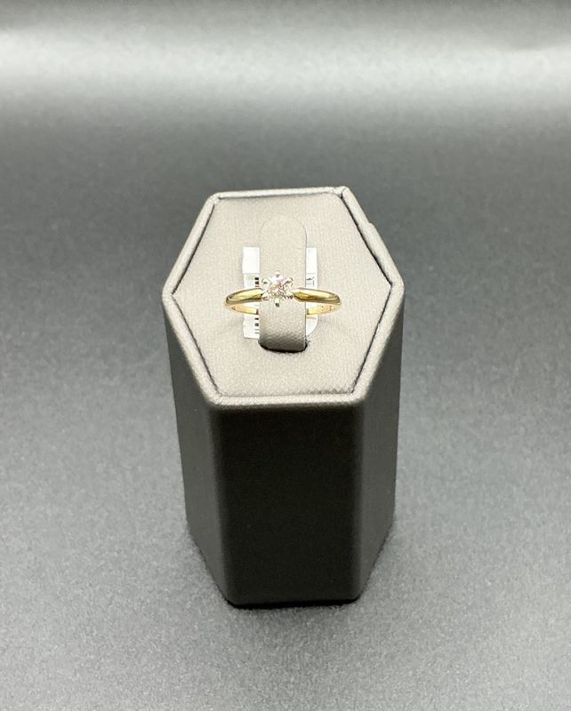 Pre-Loved 1/4 Round Diamond Solitaire in 14k Yellow Gold