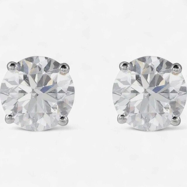 14K White Gold 5/8 CTW Lab-Grown Diamond Earrings