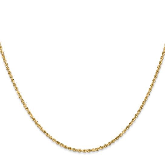 14k Yellow Gold 18 inch 1.5 mm Rope Chain