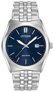 Men's Citizen Eco-Drive Blue Faced Watch