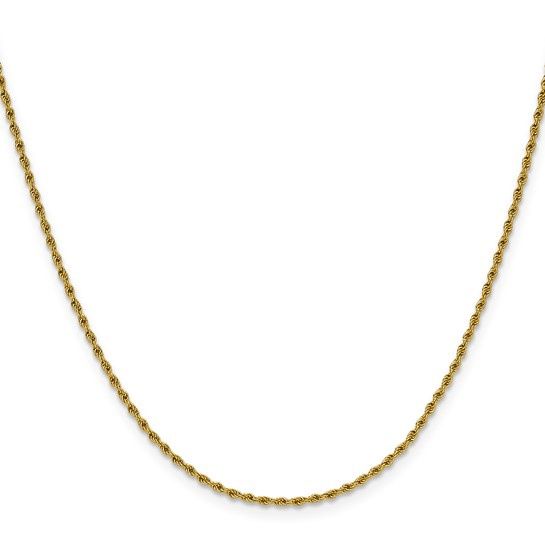 Stainless Steel Polished Yellow IP-Plated 1.5 mm Rope Chain
