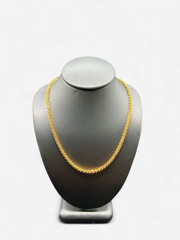 Pre-Loved 14k Yellow Gold 18 inch Glitter Rope Chain