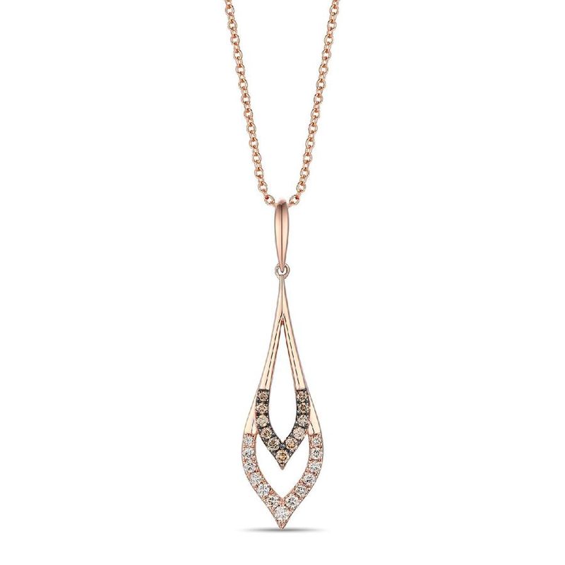 Le Vian Pendant feat. Nude diamonds Chocolate diamonds set in 14K Strawberry Gold