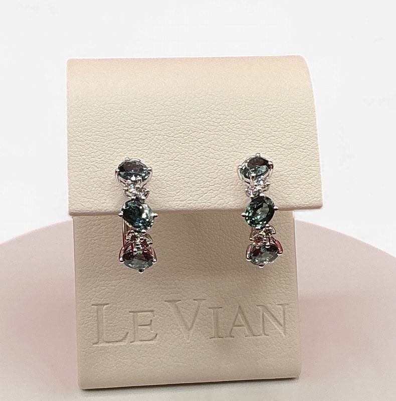 Le Vian Earrings feat. Montana Sapphire Ombré Nude diamonds set in 14K Vanilla Gold