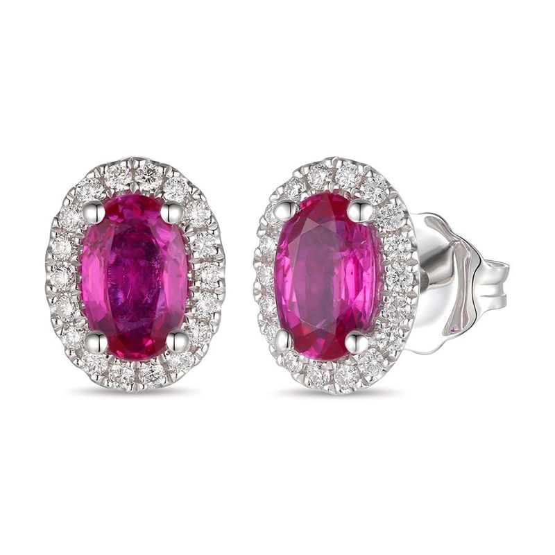 Le Vian Earrings feat. Passion Ruby Vanilla diamonds set in 14K Vanilla Gold