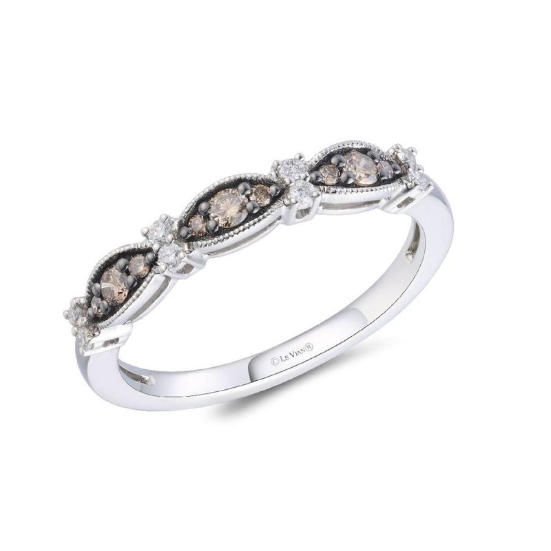 Le Vian Couture Ring feat. Chocolate diamonds Vanilla diamonds set in Platinum