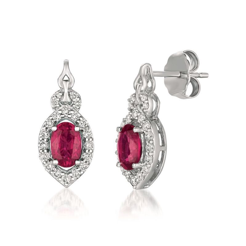 Le Vian Earrings featuring Passion Ruby Vanilla diamonds set in 14K Vanilla Gold