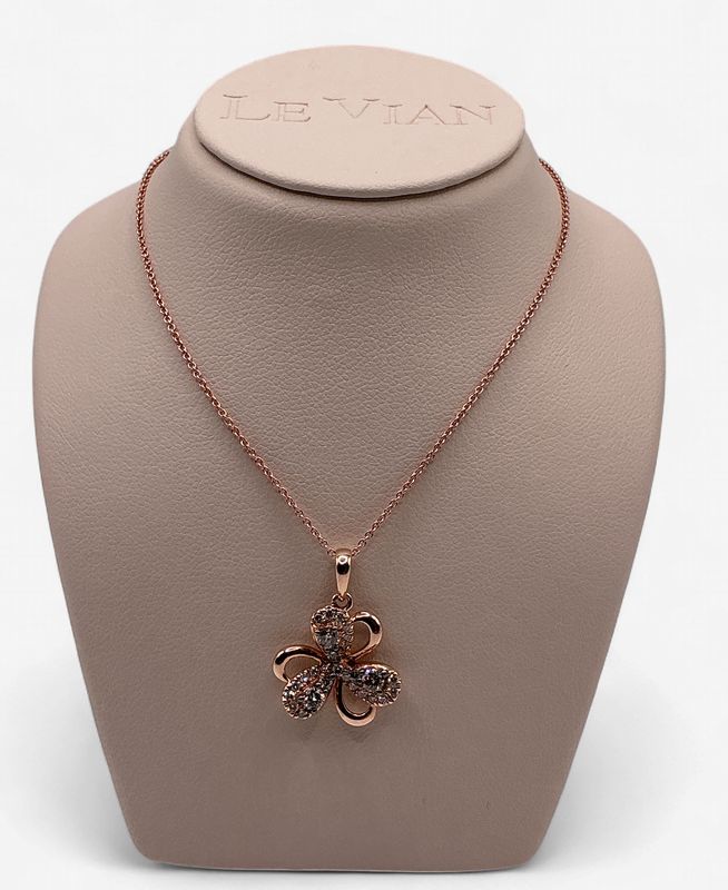 Le Vian Pendant feat 1/4ct Chocolate Diamonds 1/6ct Nude Diamonds set in 14k Strawberry Gold