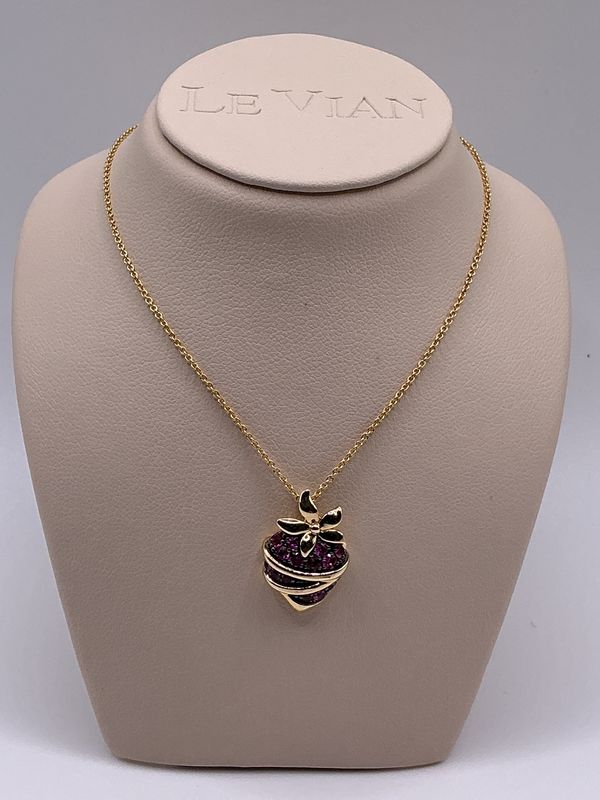 Le Vian x Godiva Pendant feat 3/8ct Passion Ruby set in 14k Honey Gold