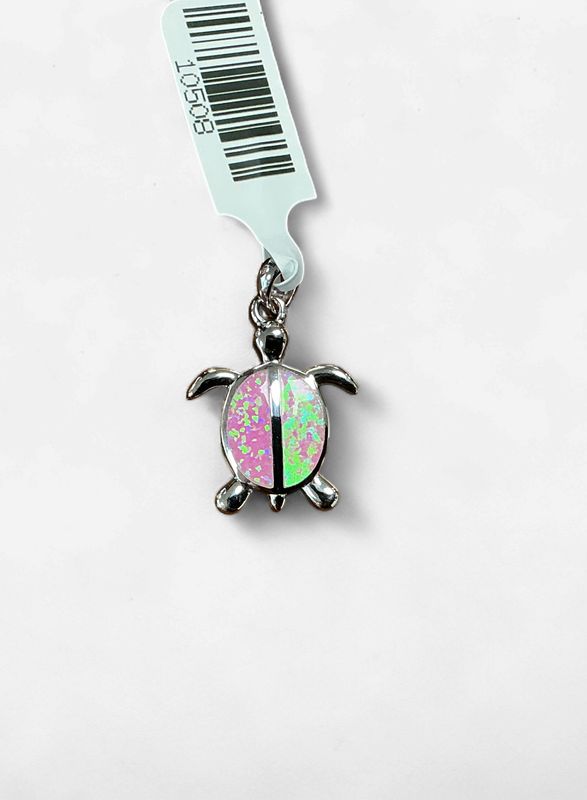 Sterling Silver Opal Turtle Pendant