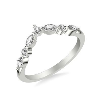 14k White Gold 1/3 ct Diamond Band Enhancer