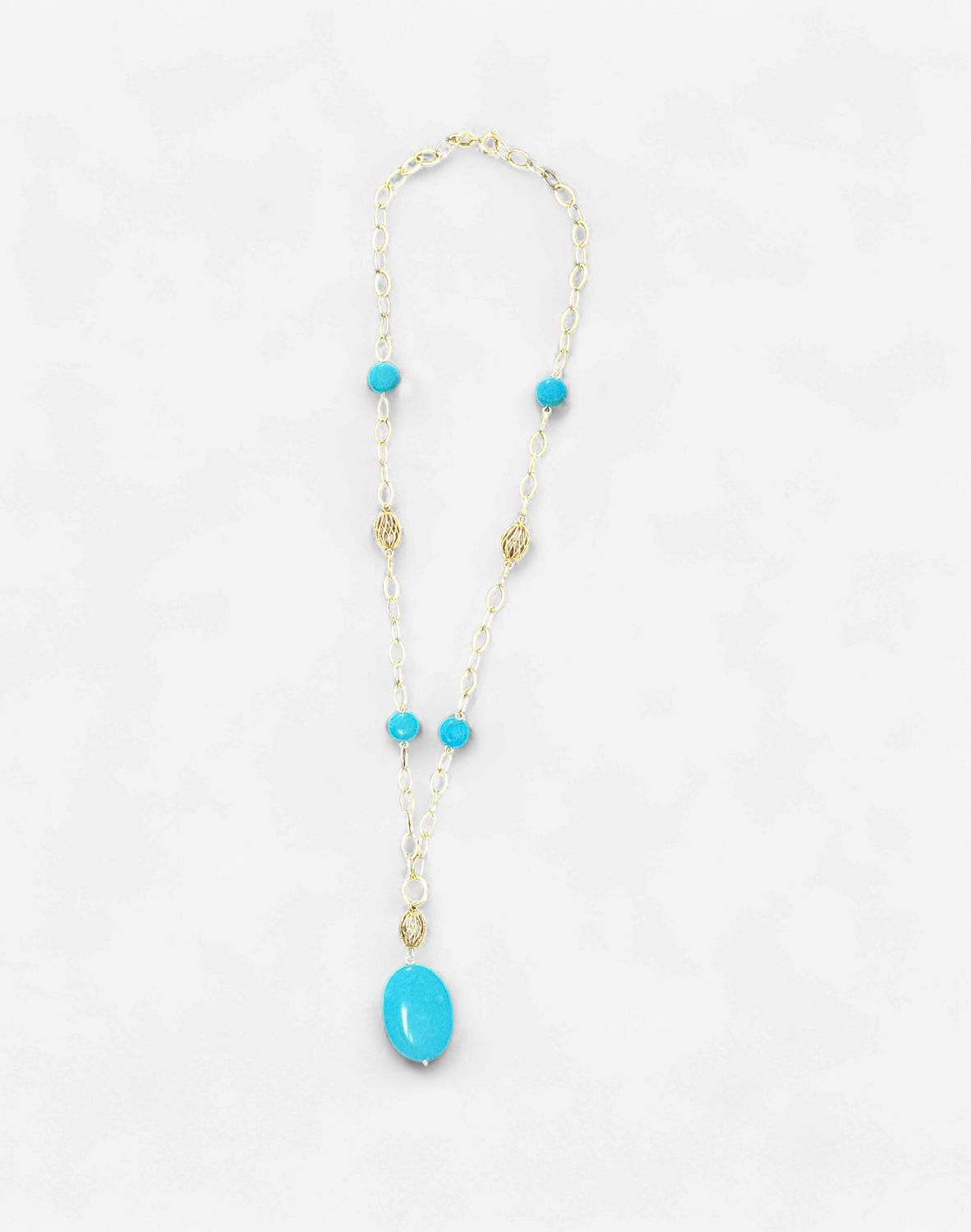 14YG Turquoise Necklace