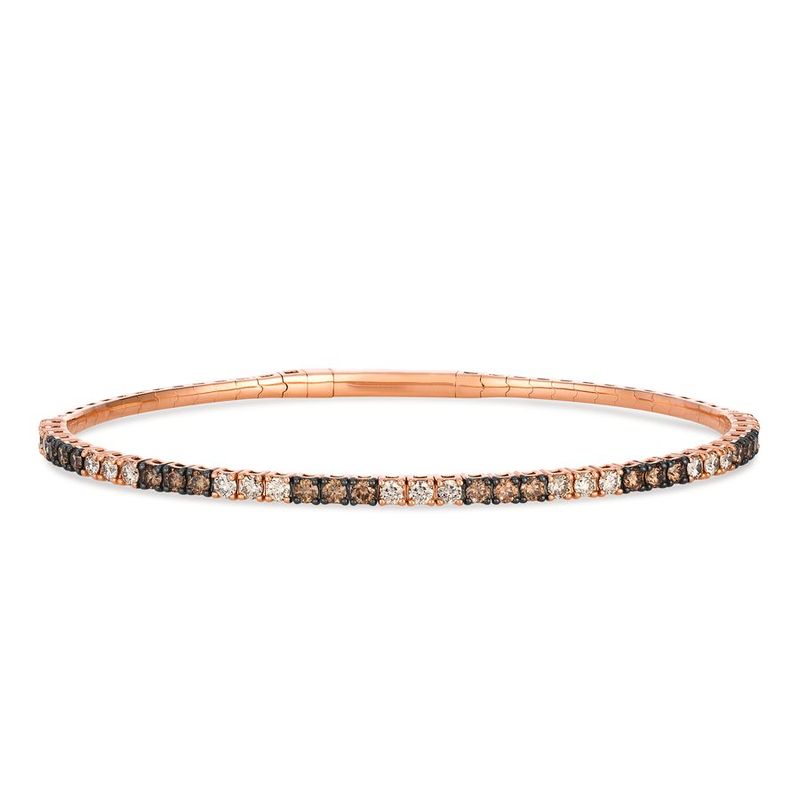 Le Vian Bangle feat Chocolate diamonds Nude diamonds set in 14K Strawberry Gold