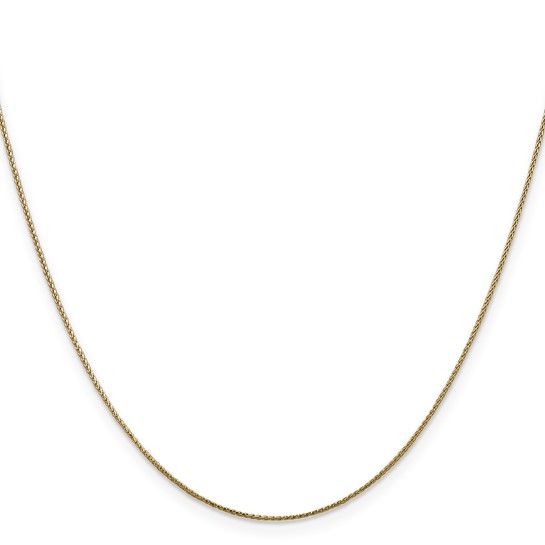 14K 18 inch .85mm Diamond-cut Spiga with Lobster Clasp Chain