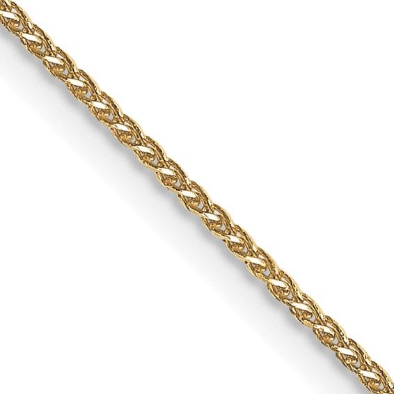 14K 18 inch .85mm Diamond-cut Spiga with Lobster Clasp Chain