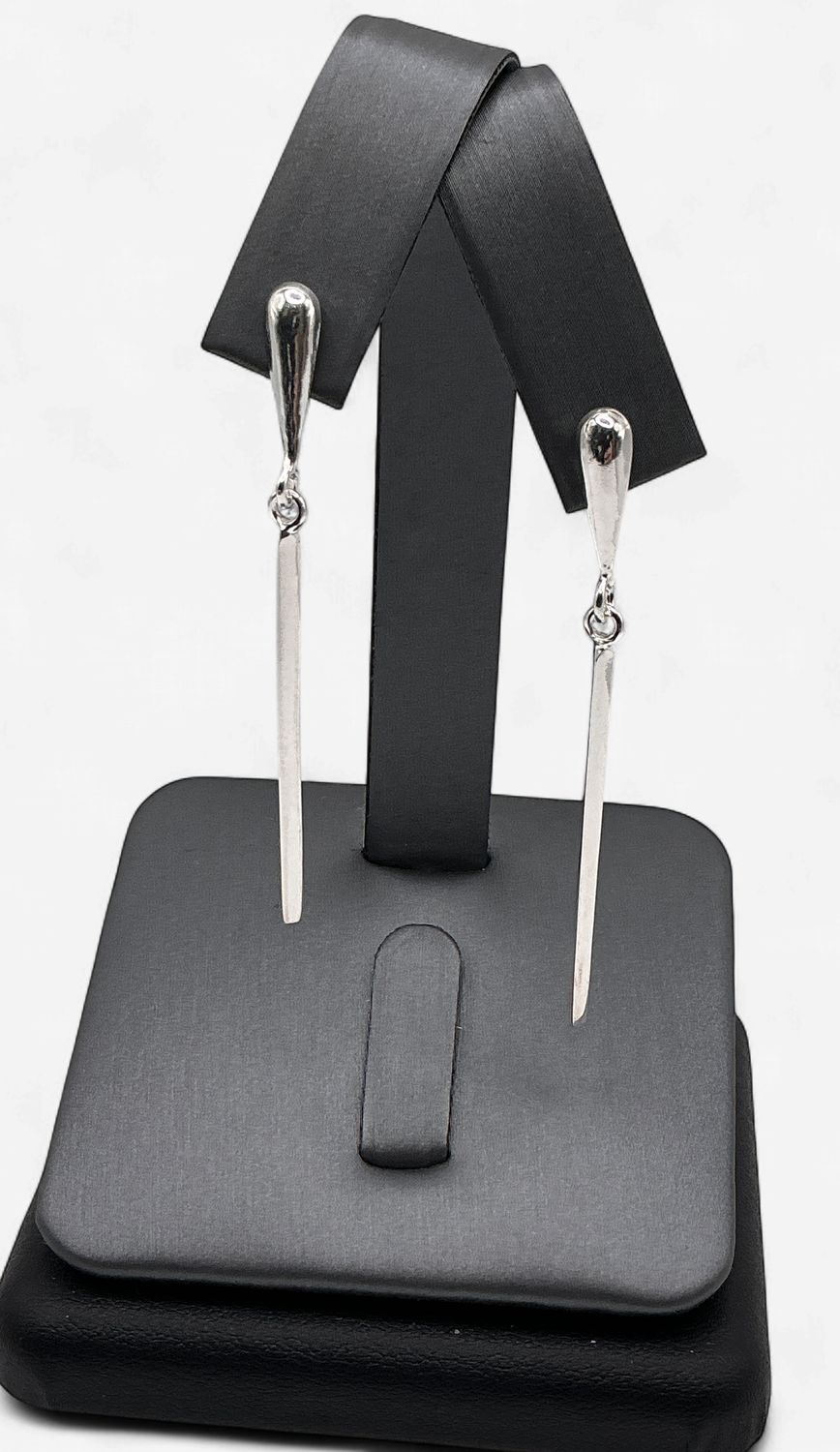 Sterling Silver Dangle Bar Earrings