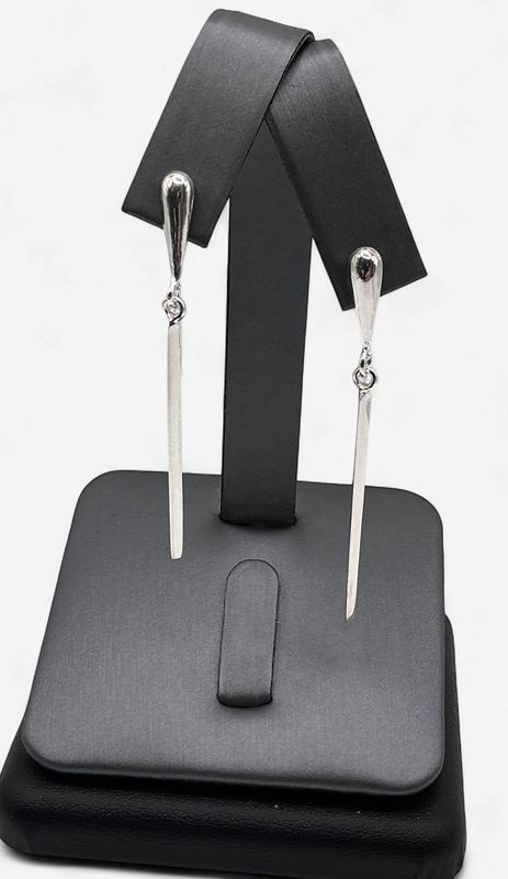Sterling Silver Dangle Bar Earrings