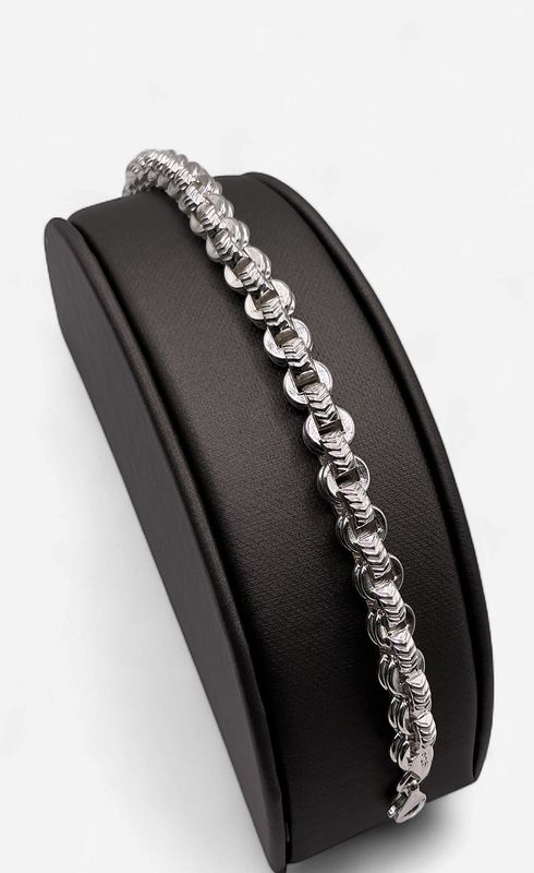 Sterling Silver 7.5 in Fancy Link Bracelet