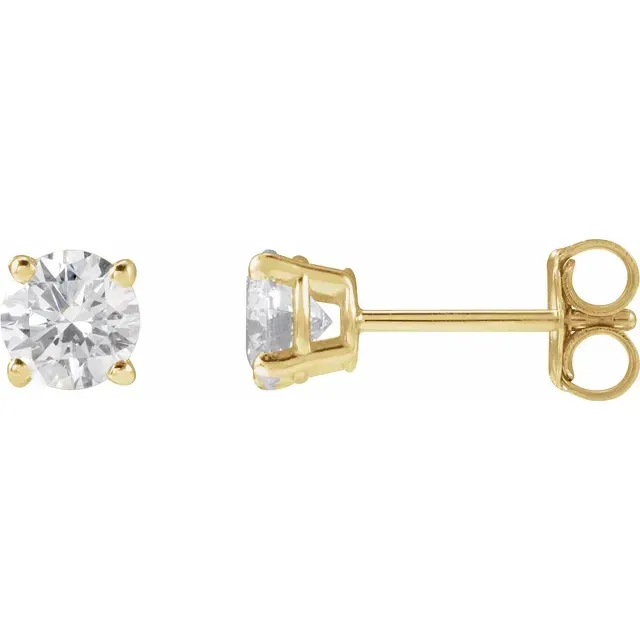 14K Yellow Gold 5/8 CTW Lab-Grown Diamond Stud Earrings 14K Yellow Gold 5/8 CTW Lab-Grown Diamond Stud Earrings