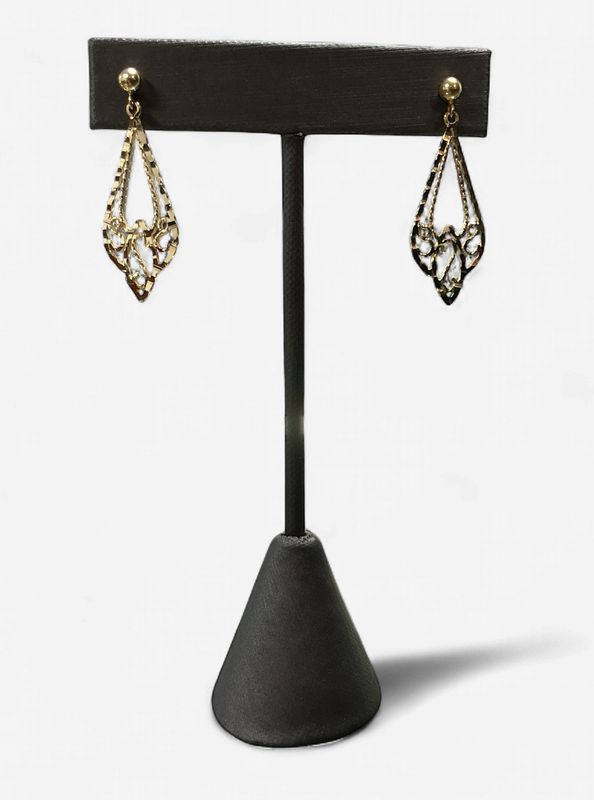 14k Yellow Gold Dangle Earrings w/ Design 14k Yellow Gold Dangle Earrings w/ Design