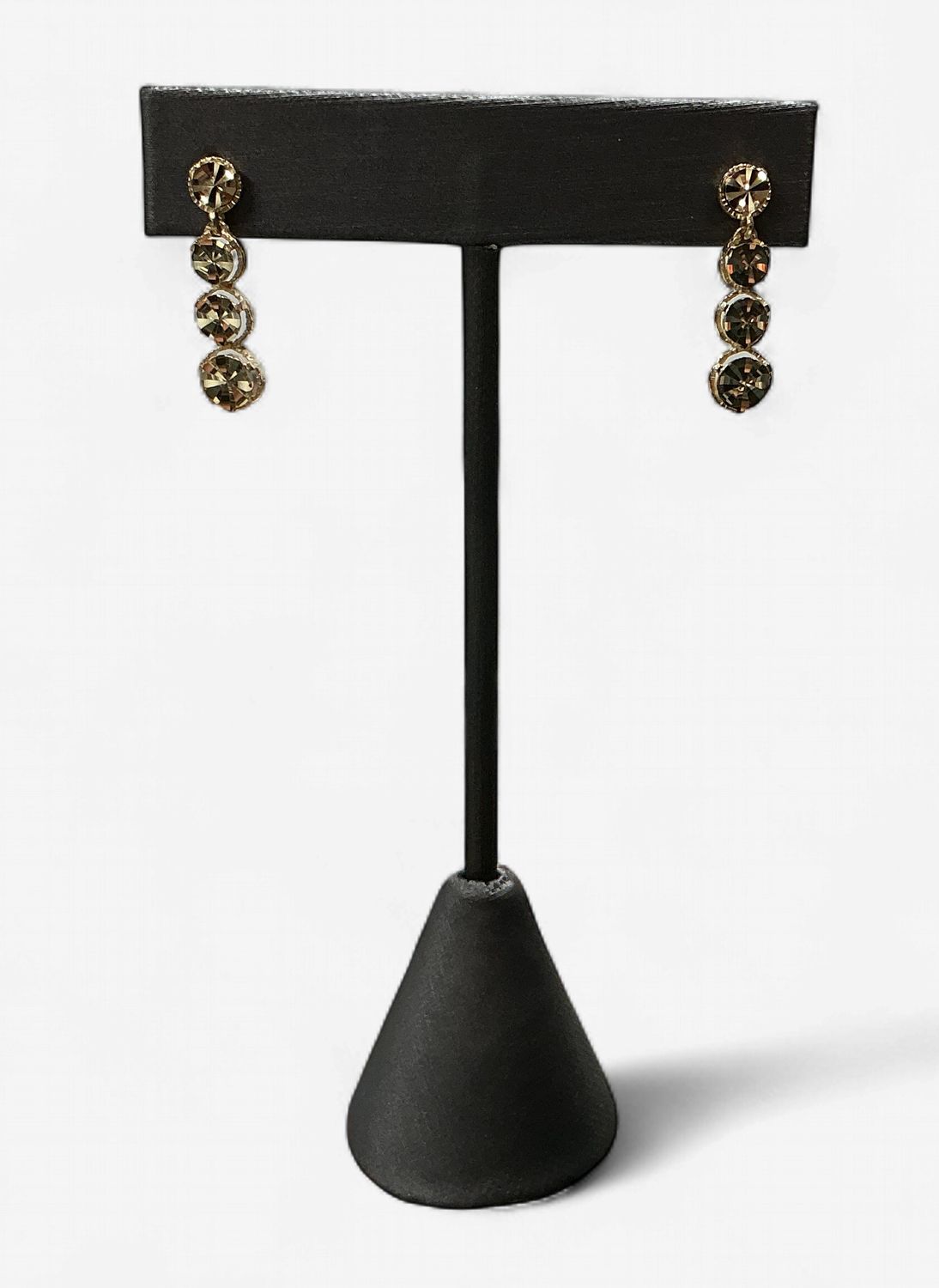 14k Yellow Gold Circle Drop Earrings