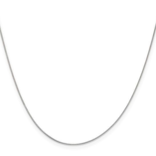 Leslie's 10k White Gold .5mm Baby Box Chain