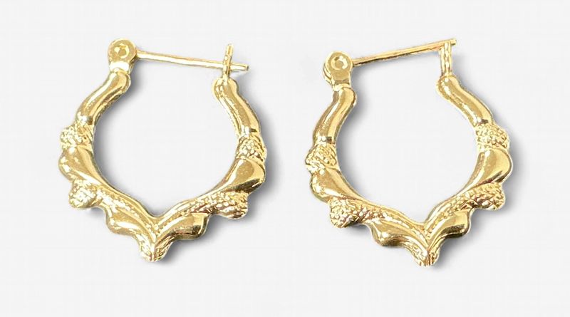 14k Yellow Gold Fashion Hoops