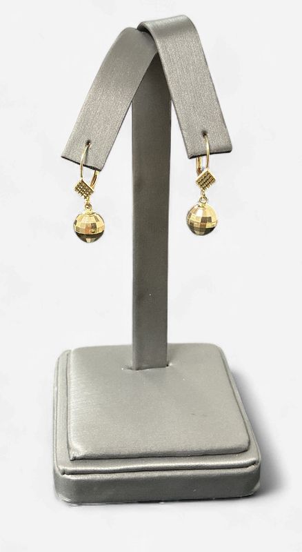Pre-Loved 14k Yellow Gold Leverback Ball Earrings